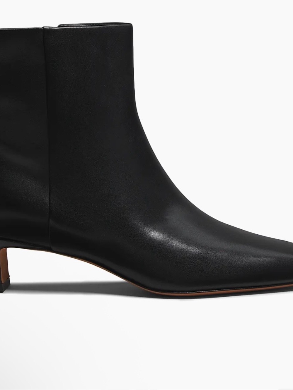 Vince Harlan Black Leather Ankle Boot Size 7